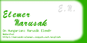 elemer marusak business card